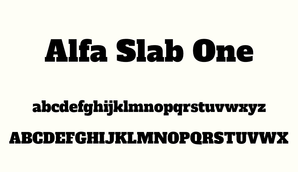 alfa-slab-one font