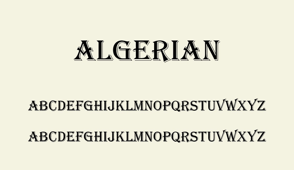 algerian font