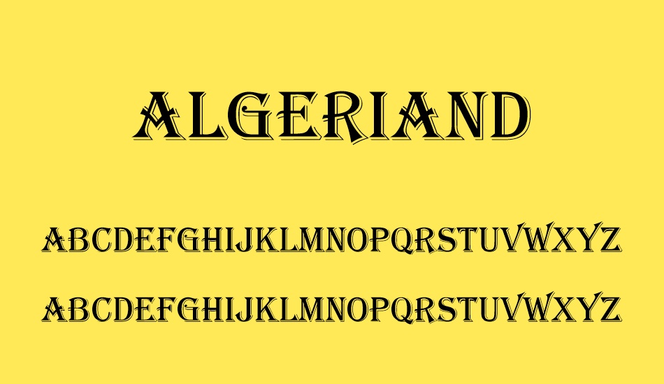 algeriand font