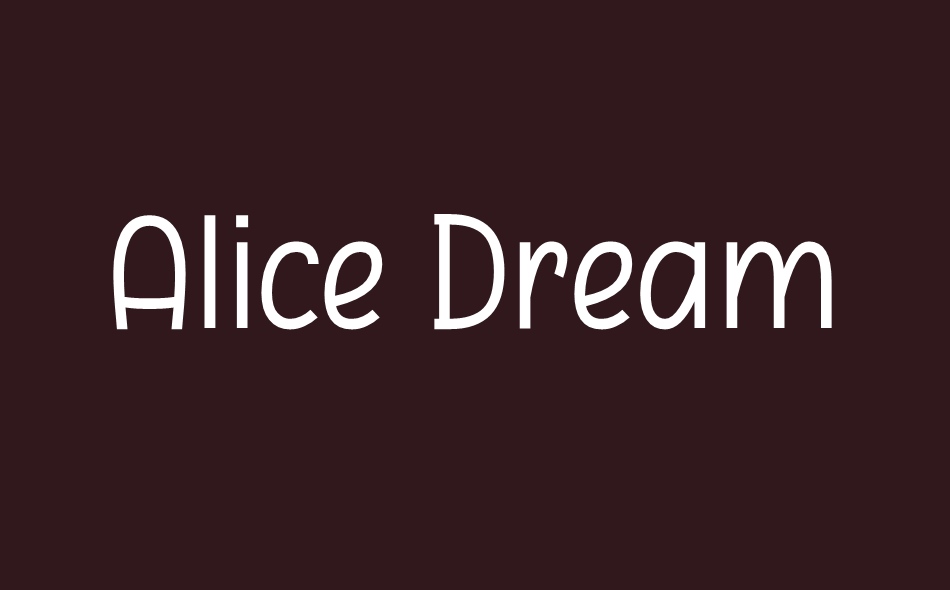 Alice Dream font big