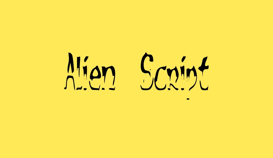 alien-script font big