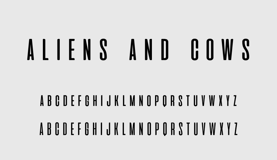 aliens-and-cows font