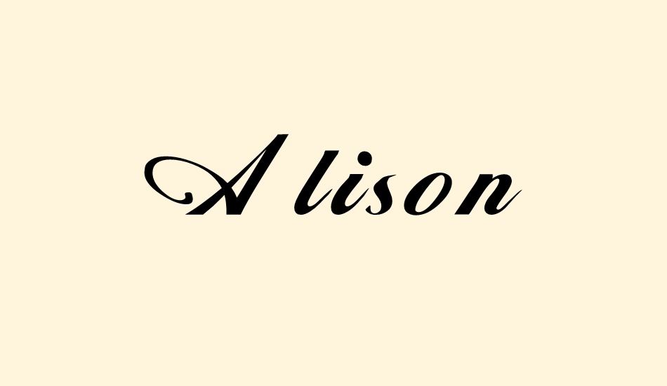 alison font big