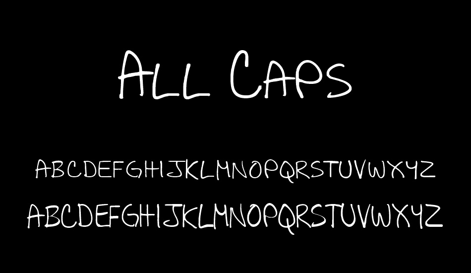 all-caps font
