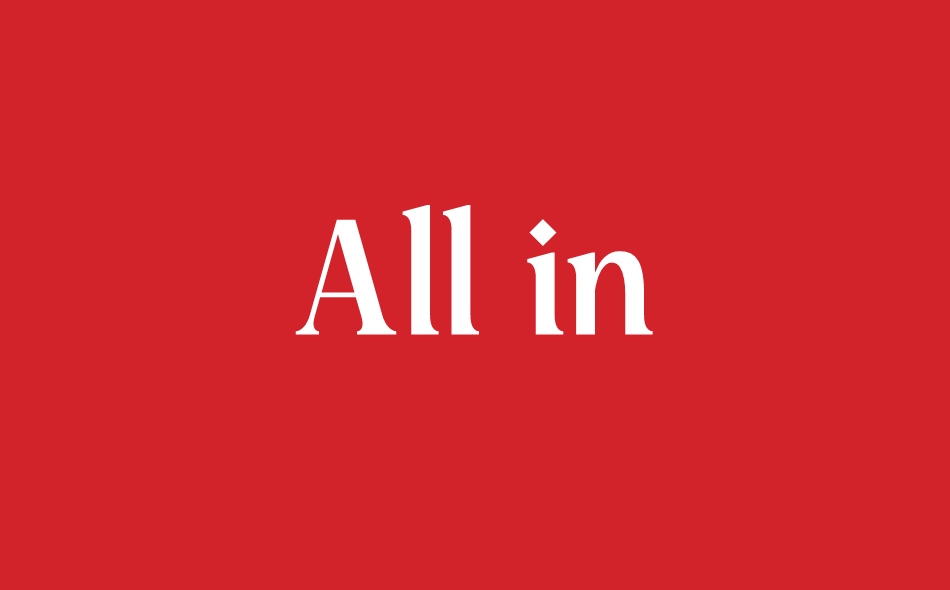 All In font big