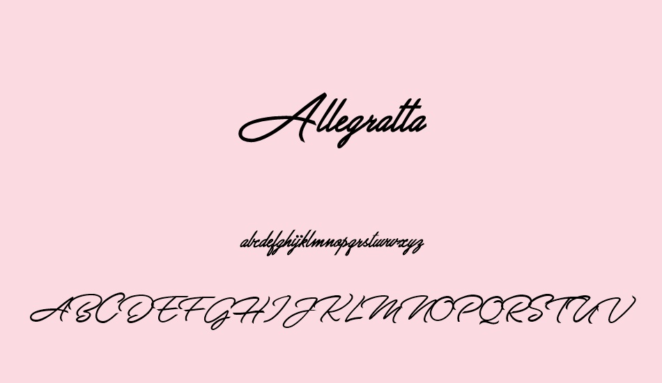 allegratta-personal-use font