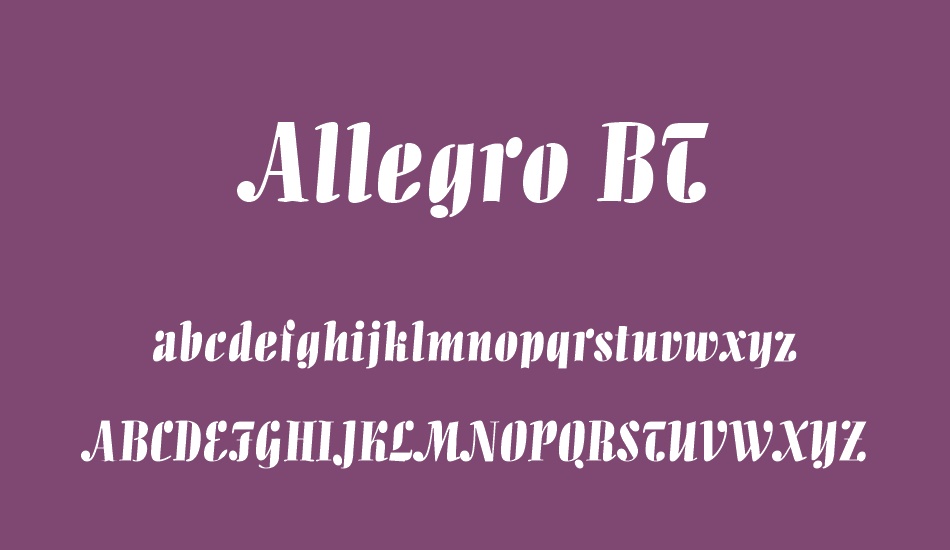 allegro-bt font