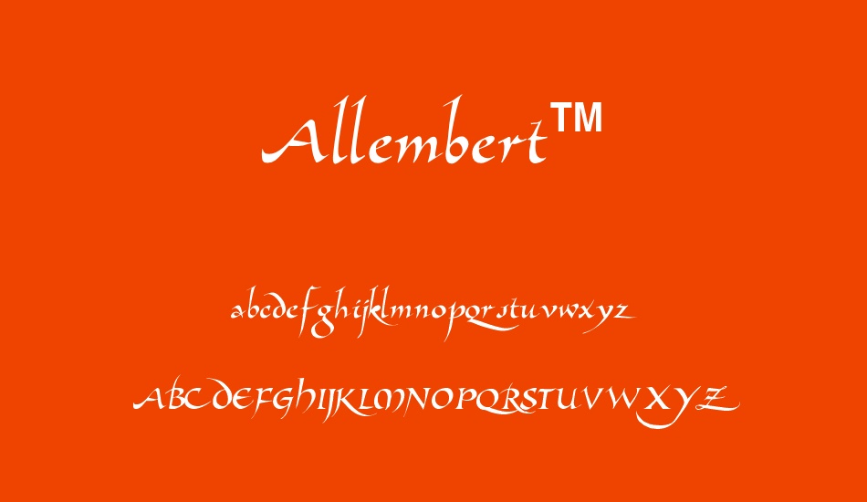 Alpert Lettering Allembert™ font - Font Tr