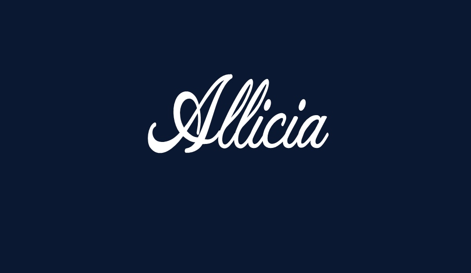 allicia-personal-use font big