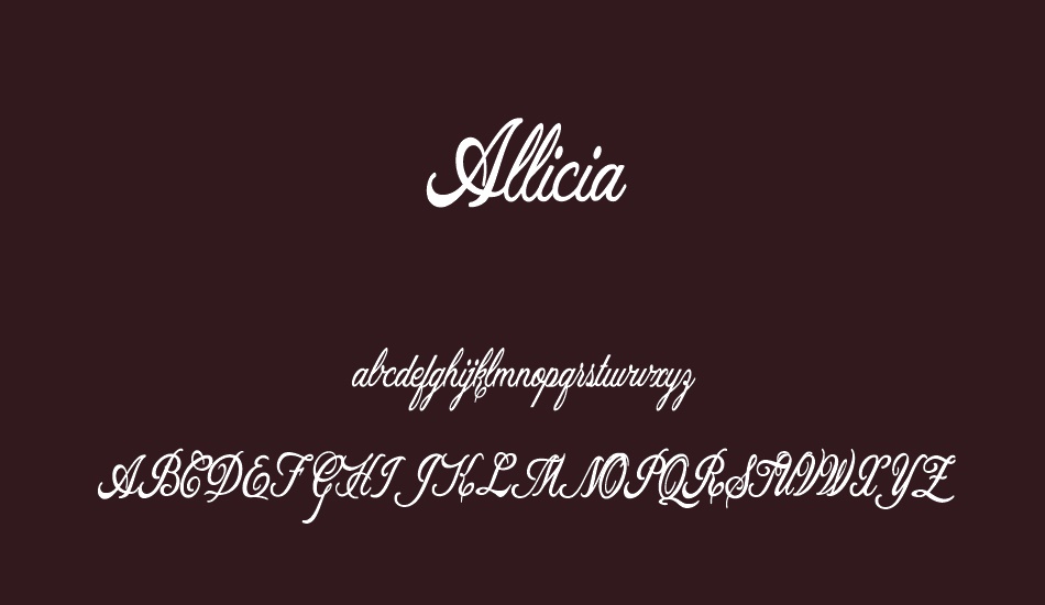 allicia-personal-use font