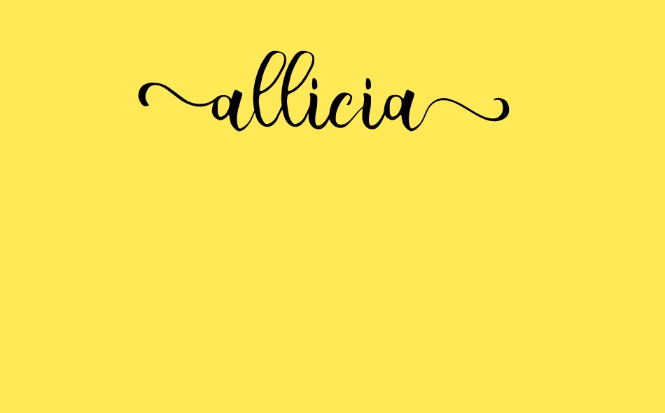 Allicia font big