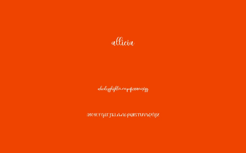 Allicia font