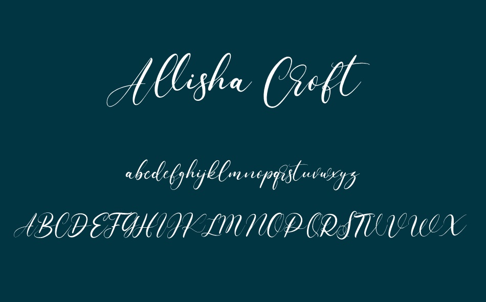 Allisha Croft font