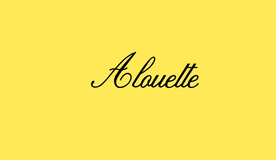 alouette-personal-use font big