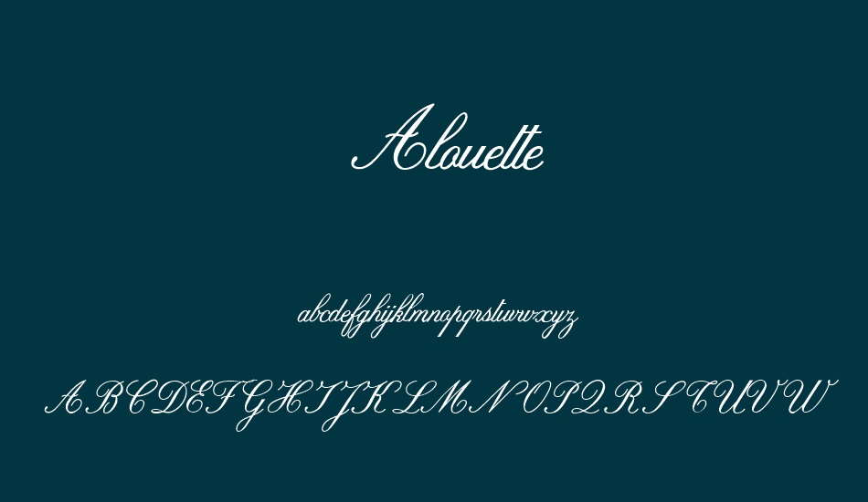 alouette-personal-use font