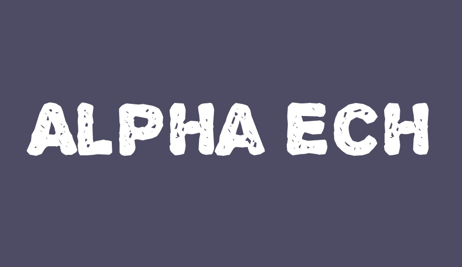 alpha-echo font big