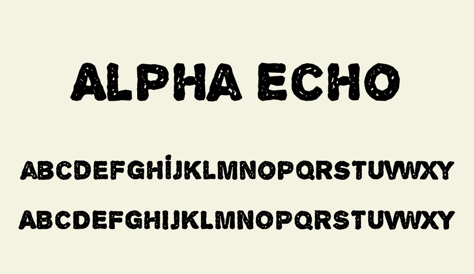 alpha-echo font