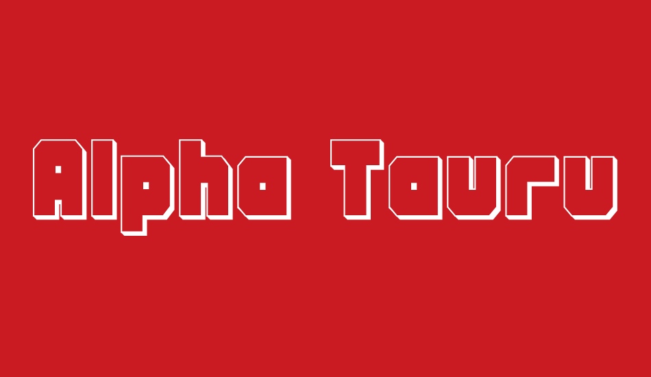 alpha-taurus-3d font big