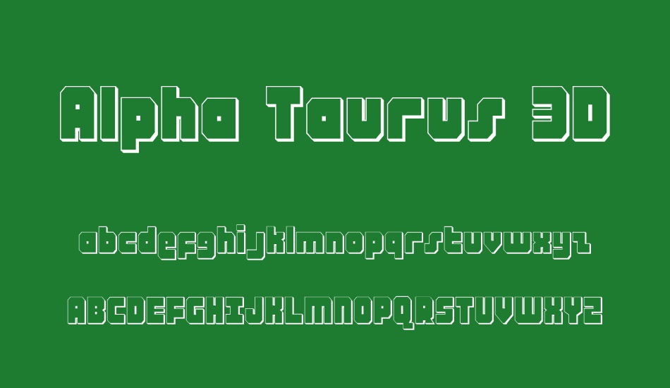 alpha-taurus-3d font