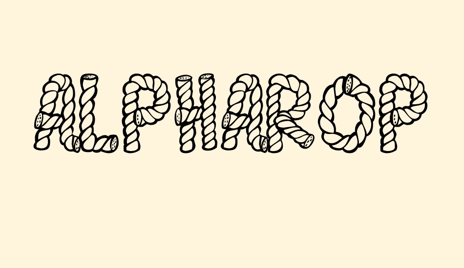 alpharope font big