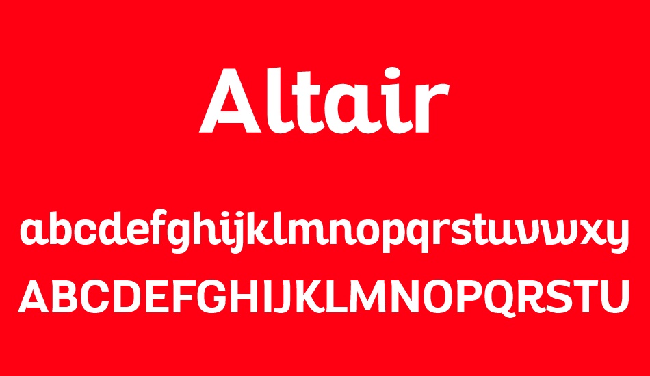 altair font