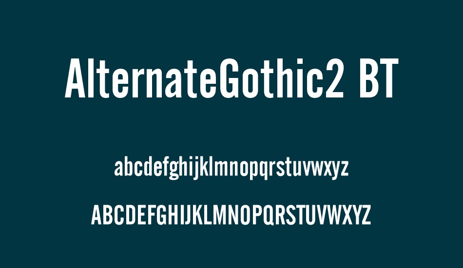 alternategothic2-bt font