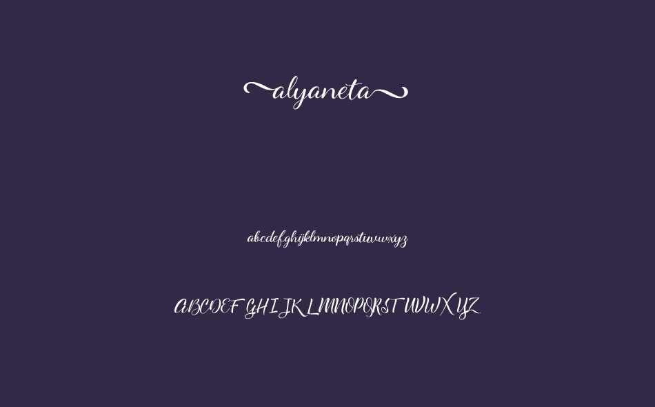 Alyaneta font