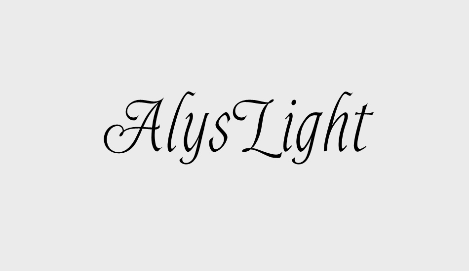 alyslight font big