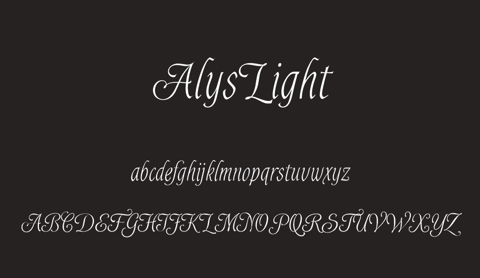alyslight font