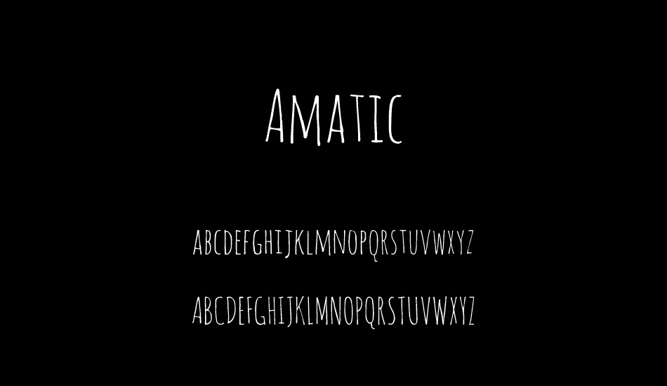 amatic font