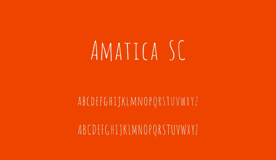 amatica-sc font