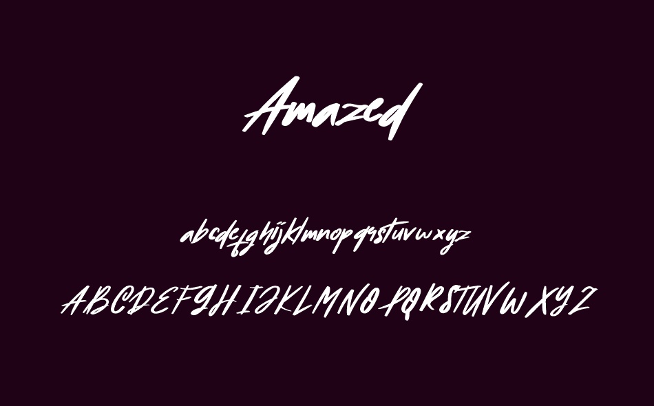 Amazed font