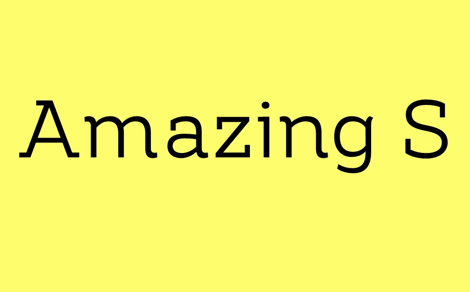 Amazing Slab font big