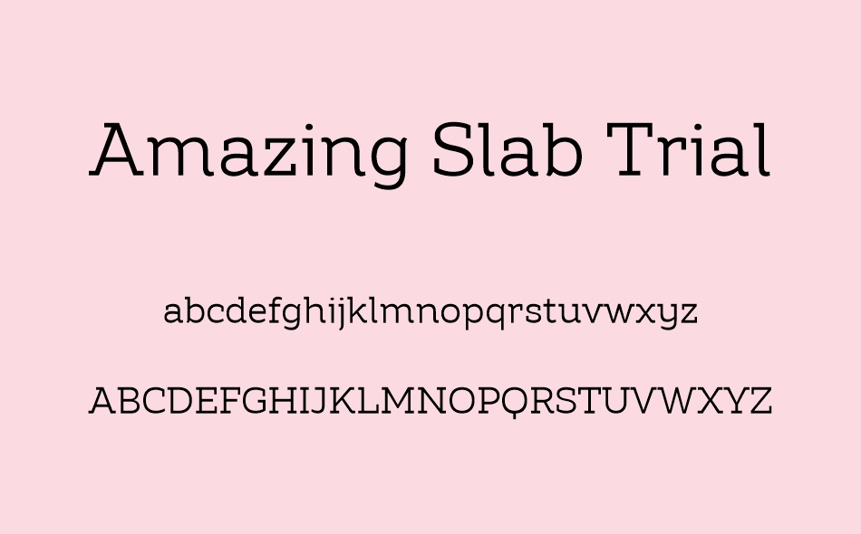Amazing Slab font