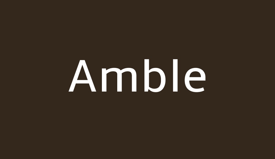 amble font big