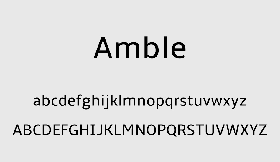 amble font