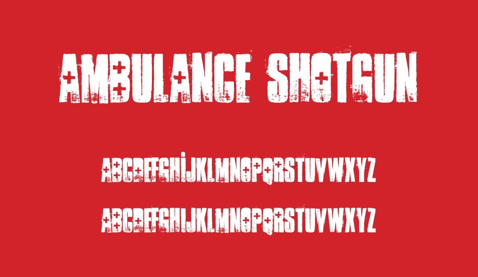 ambulance-shotgun font