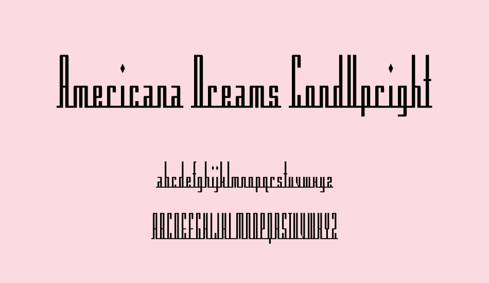 americana-dreams-condupright font