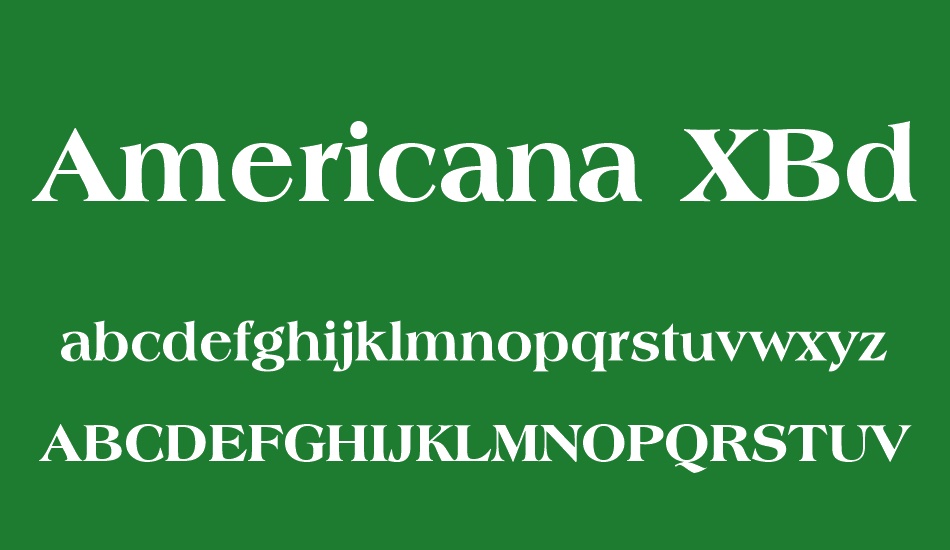 americana-xbd-bt font