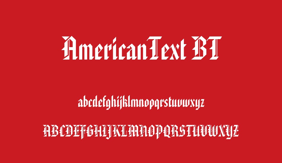 americantext-bt font