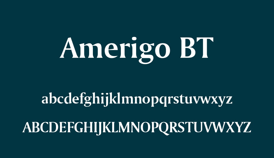 amerigo-bt font