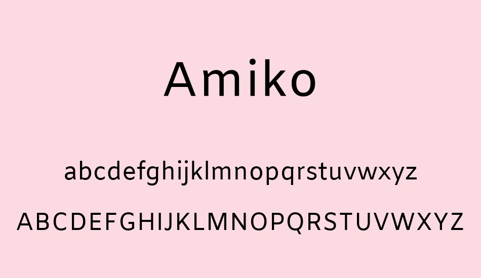 amiko font