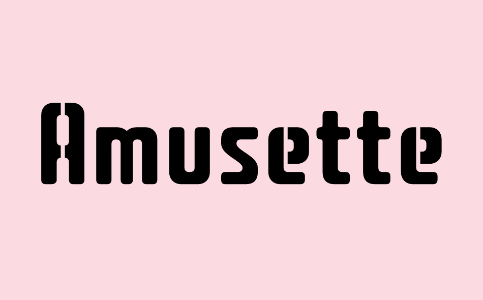 Amusette High Stencil font big