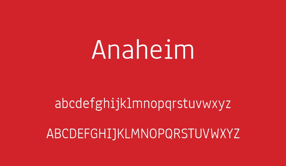 anaheim font