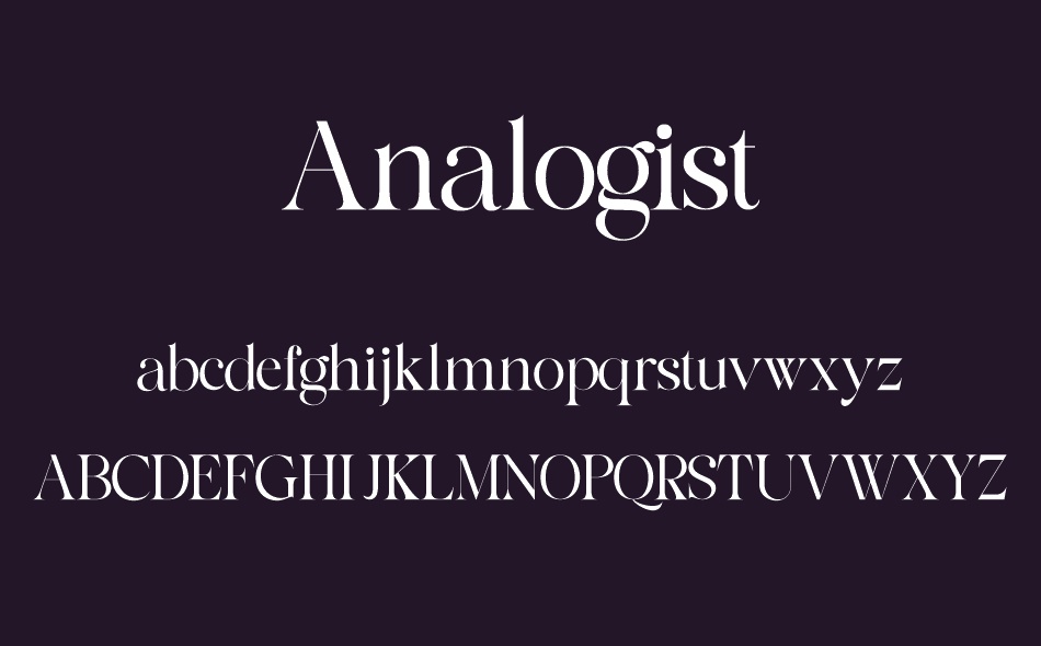 Analogist font