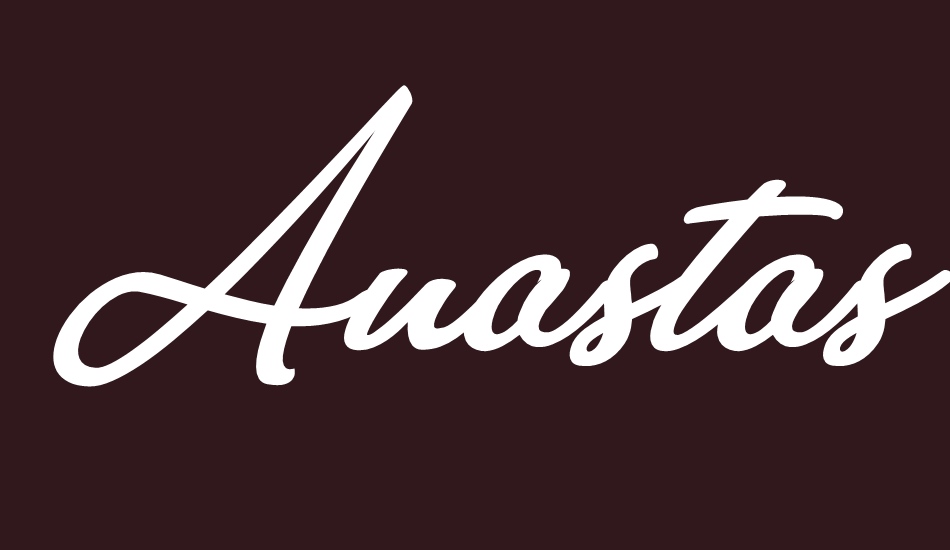 anastasia-script-personal-use font big