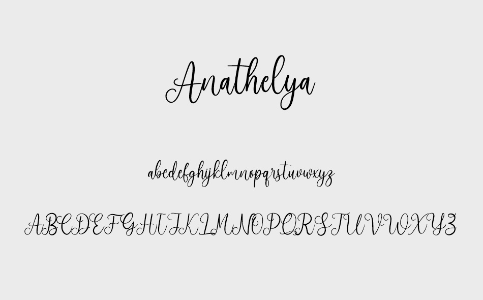 Anathelya font