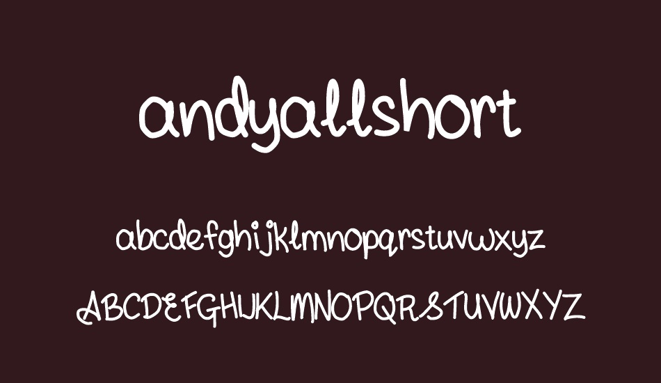 andyallshort font