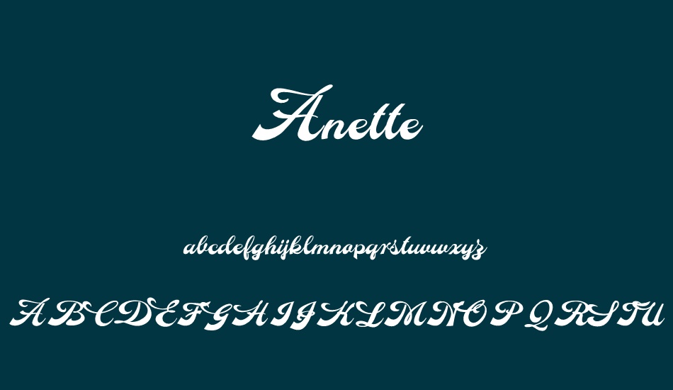 anette-personal-use font
