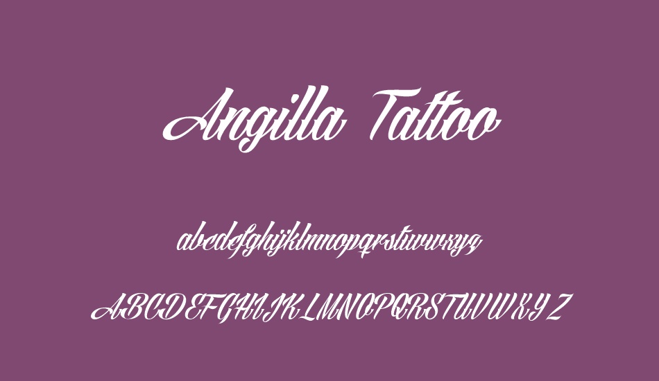 Angilla Tattoo Font  Webfont  Desktop  MyFonts